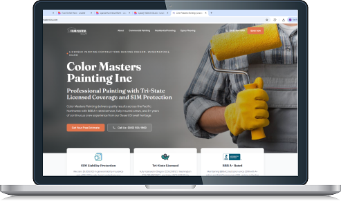 Example of a custom-designed website
