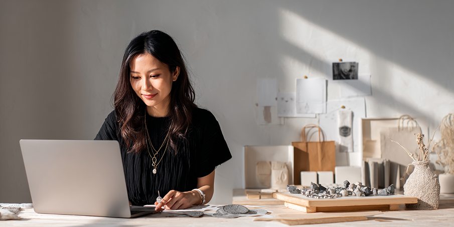 Business owner optimizing her Google Business Profile
